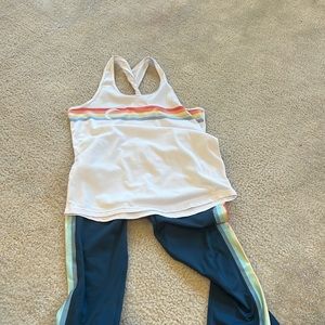 Zyia Youth Large Rainbow Tank and Leggings